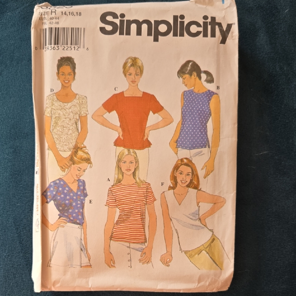 Simplicity Short Sleeve Tops in Red, Blue, and White